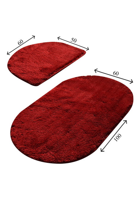 Mijölnir Juego de alfombrillas de baño Colors of Oval - Red Mijölnir Juego de alfombrillas de baño Colors of Oval - Red
